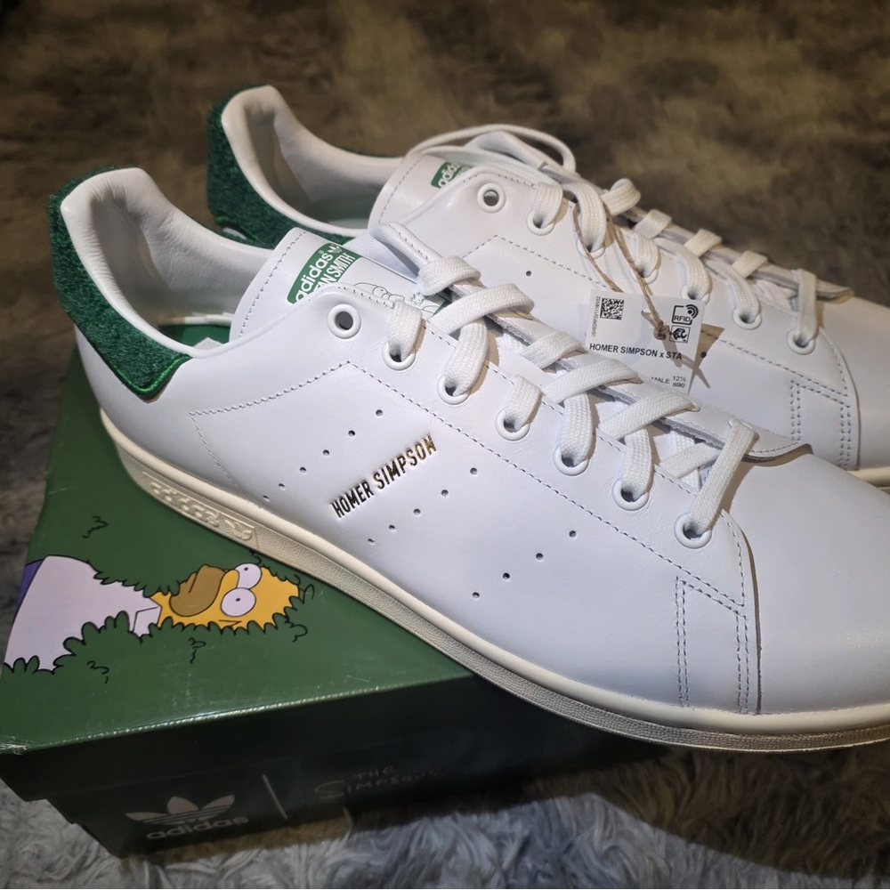 Adidas Homer Simpson White and Green Sneakers